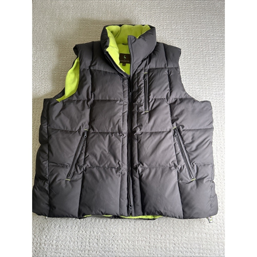 Tailorbyrd Down Sleeveless Quilted Puffer Jacket Size L Brown/Green